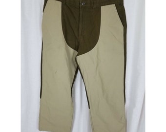 Calça de trabalho vintage LL Bean Upland Briar Proof para caça, masculina, tamanho 42x27, reforçada com algodão e poliuretano, fabricada nos EUA.