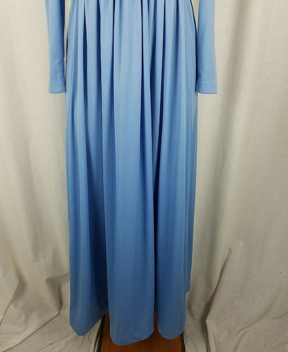 Vintage 1970s Long Pleated Plunge Maxi Goddess Ho… - image 2