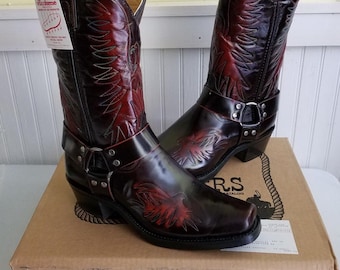 Vintage Dead Stock Sears Brown Harness Boots 8.5 D 10 Women  display picture 1