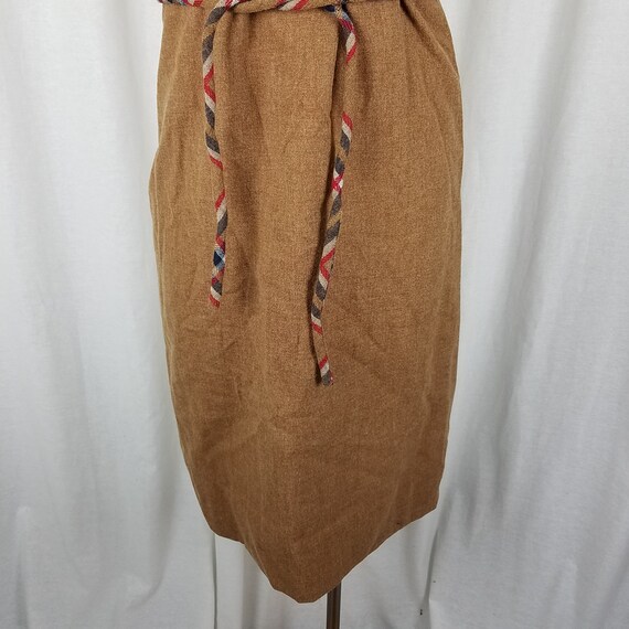Margaret Smith Vintage 1950s Woven Plaid Brown Wo… - image 3