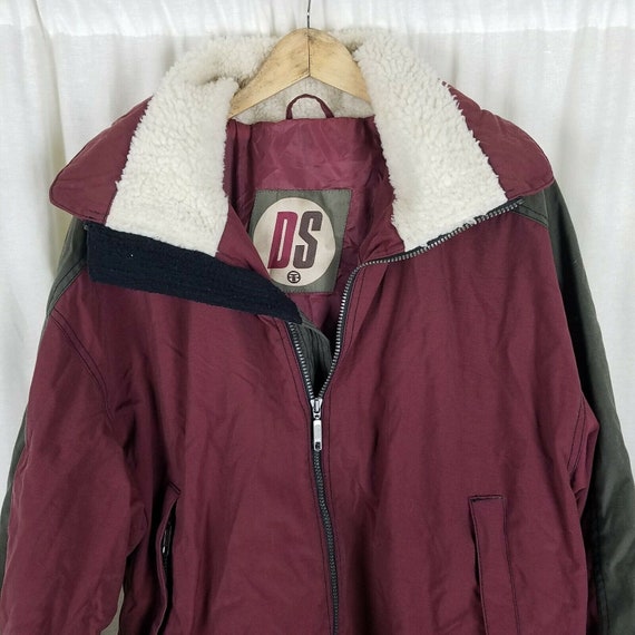 Vintage DS 3 4 Zip Pullover Heavyweight Windbreaker Parka Ski Jacket Hombres tamano L XL 1990s Colorblock Shearling Collar Retro Snowboard Etsy Mexico