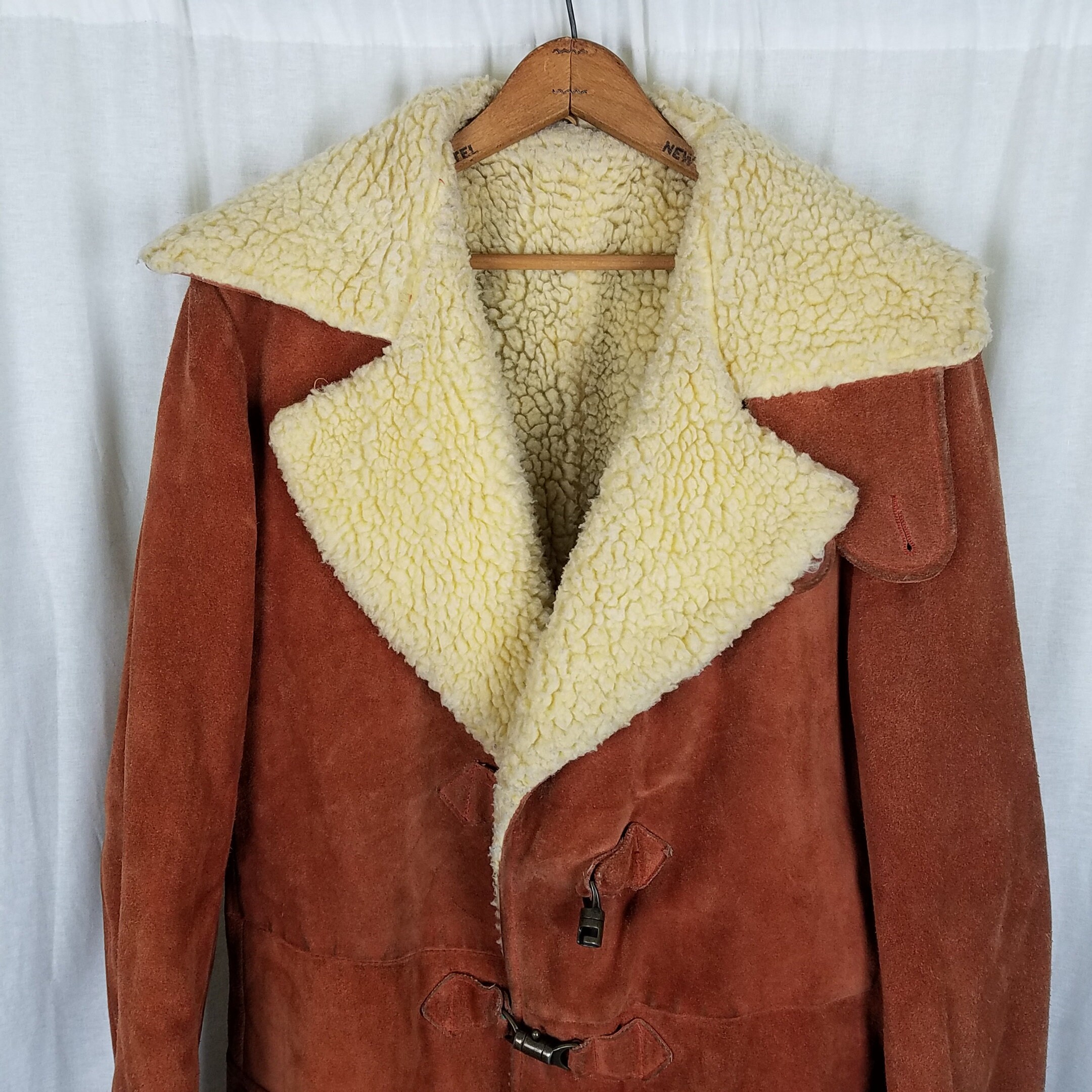 Vintage A Robert Lewis Idea Sherpa Shearling Rancher Brushed