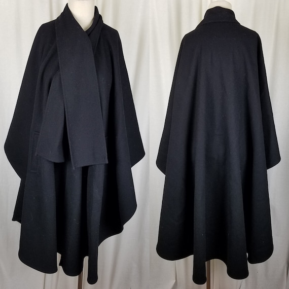 Vintage Montello Mackintosh Wool Long Maxi Cape Cl