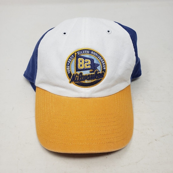 Vintage Milwaukee Brewers Silver Anniversary 82 Strapback Vintage Milwaukee Brewers Silver Anniversary 82 Strapback