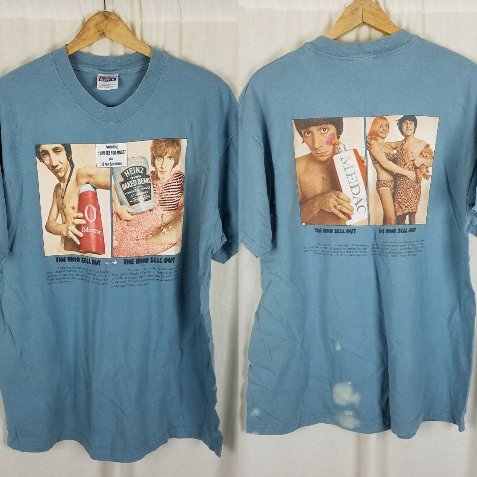 VINTAGE the Who Sell Out Double Sided Advertisement Promo T-shirt