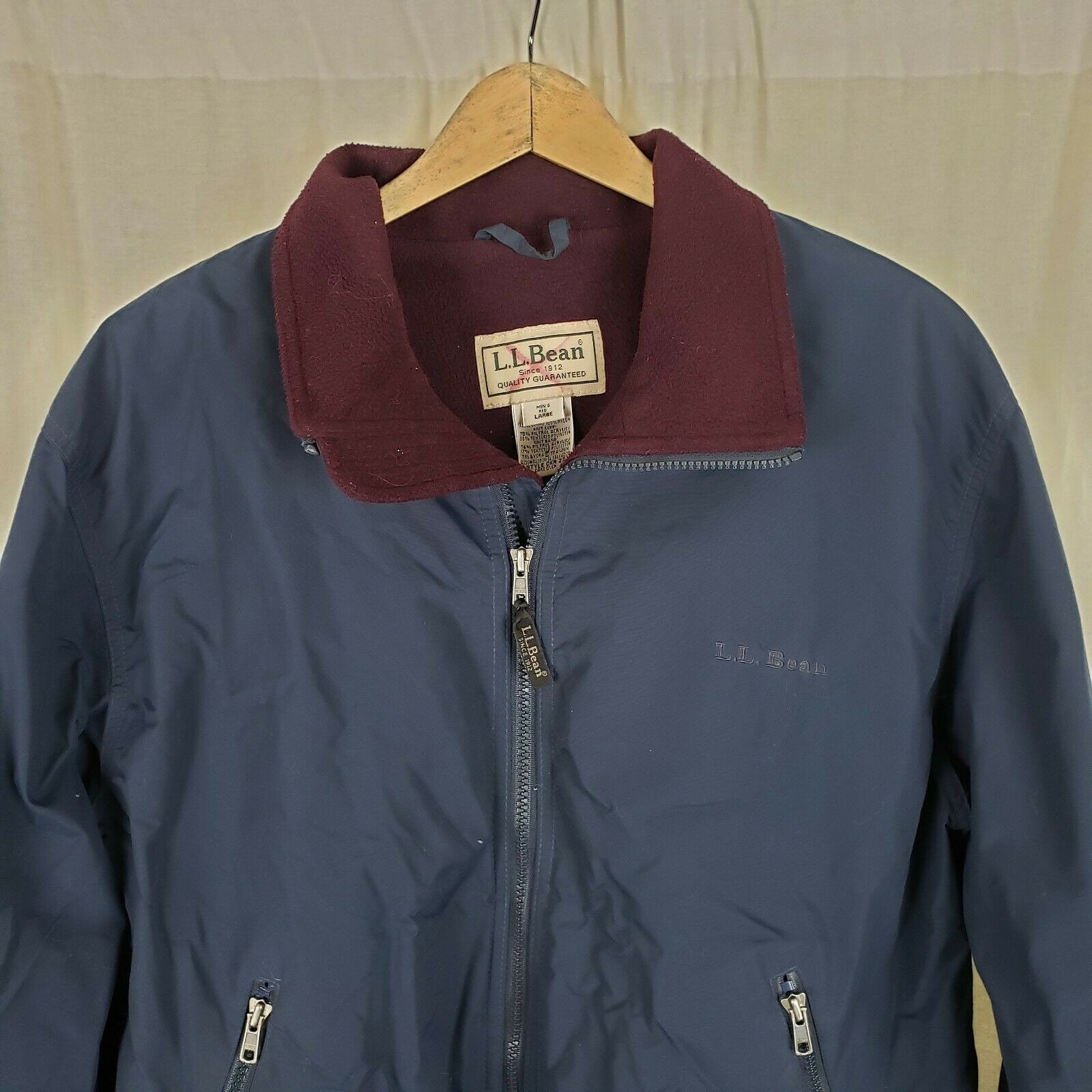 Vintage LL Bean Fleece Lined Warm up Nylon Bomber Jacket Vintage LL Bean Fleece Lined Warm up Nylon Bomber Jacket