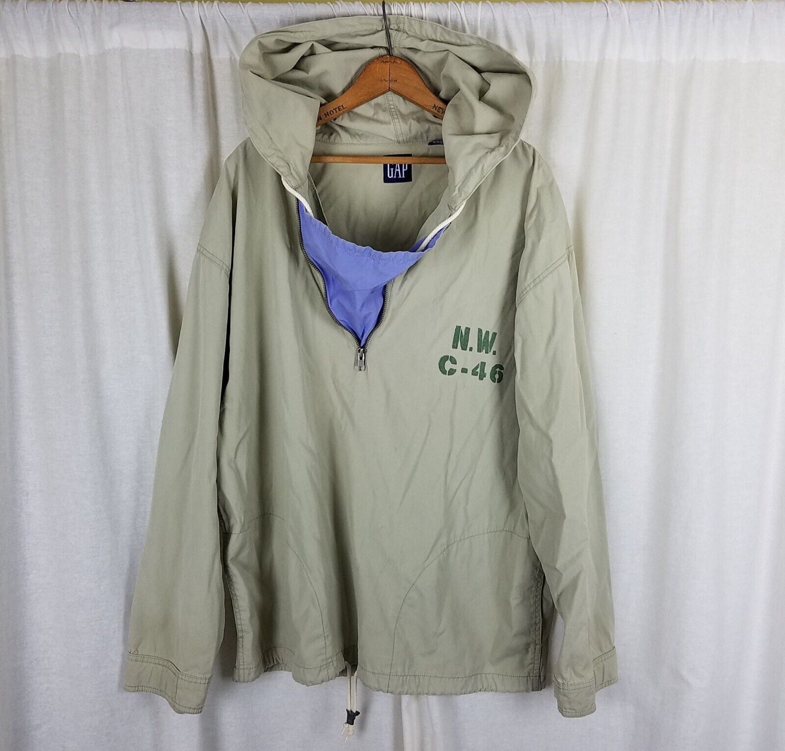Vintage GAP NW C46 Army Military Hooded Anorak Gunner Smock Vintage GAP NW C46 Army Military Hooded Anorak Gunner Smock