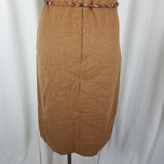 Margaret Smith Vintage 1950s Woven Plaid Brown Wo… - image 5