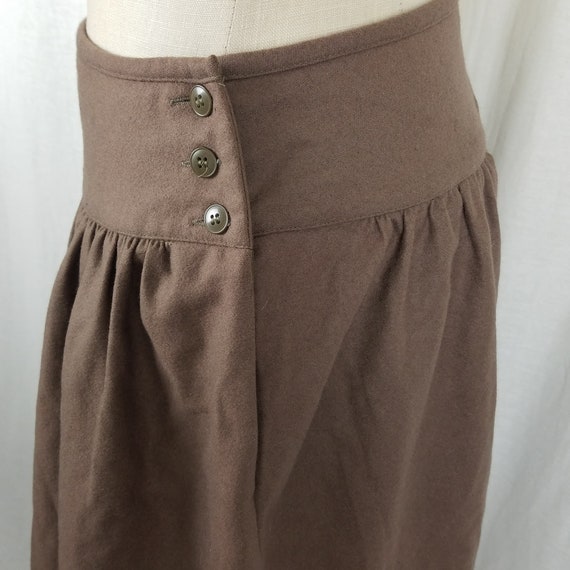 Vintage Mondi Brushed Winter Wool Pleated Midi Lo… - image 5