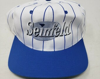 Vintage Seinfeld Snapback Hat Cap Pinstripes Adjustable 1990's