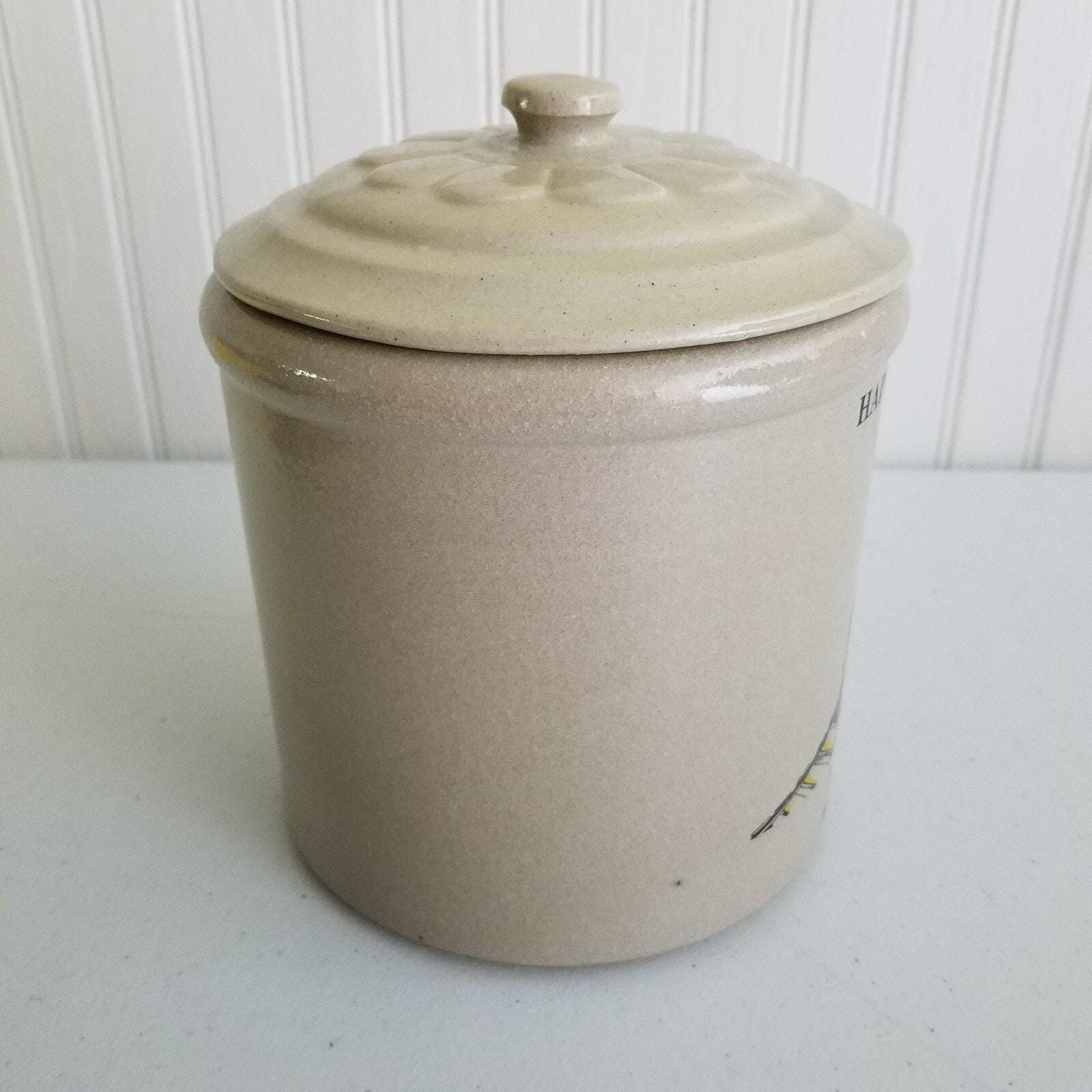 Vintage Redwing Mcdonalds Christmas 2005 Stoneware Crock Daisy Lid