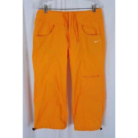 Buy Vintage Nike Cropped Parachute Capri Pants Cinch Ankles Womens Size M  Cotton Yellow Orange 90s Peddle Pushers Online in India 
