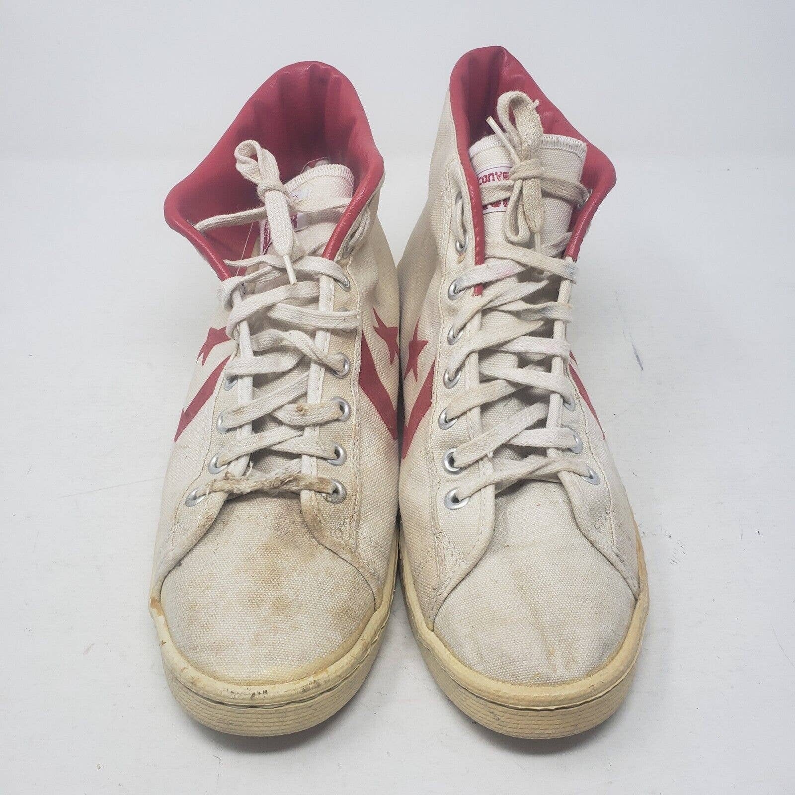 Vintage 70s Converse One Star Dr J Basketball Hi Tops Sneakers Shoes Mens Size 13 USA Red White Retro Etsy