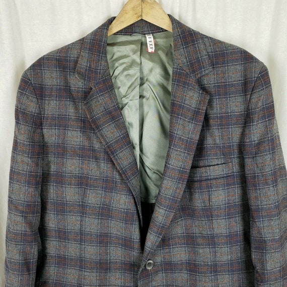 Vintage Jenss Unique Plaid Blazer Sport Coat Jack… - image 2