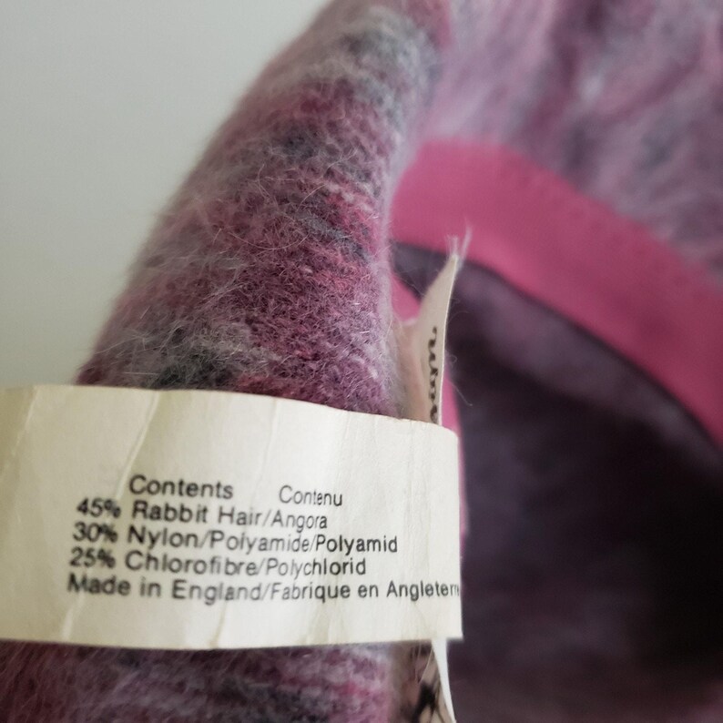 Vintage Kangol Cascade England Pink Angora Fur Bucket Hat Belted Womens England image 6