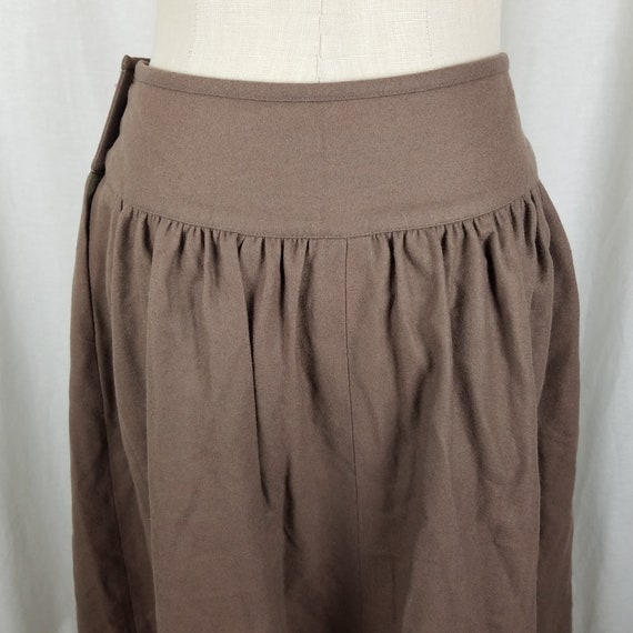 Vintage Mondi Brushed Winter Wool Pleated Midi Lo… - image 7