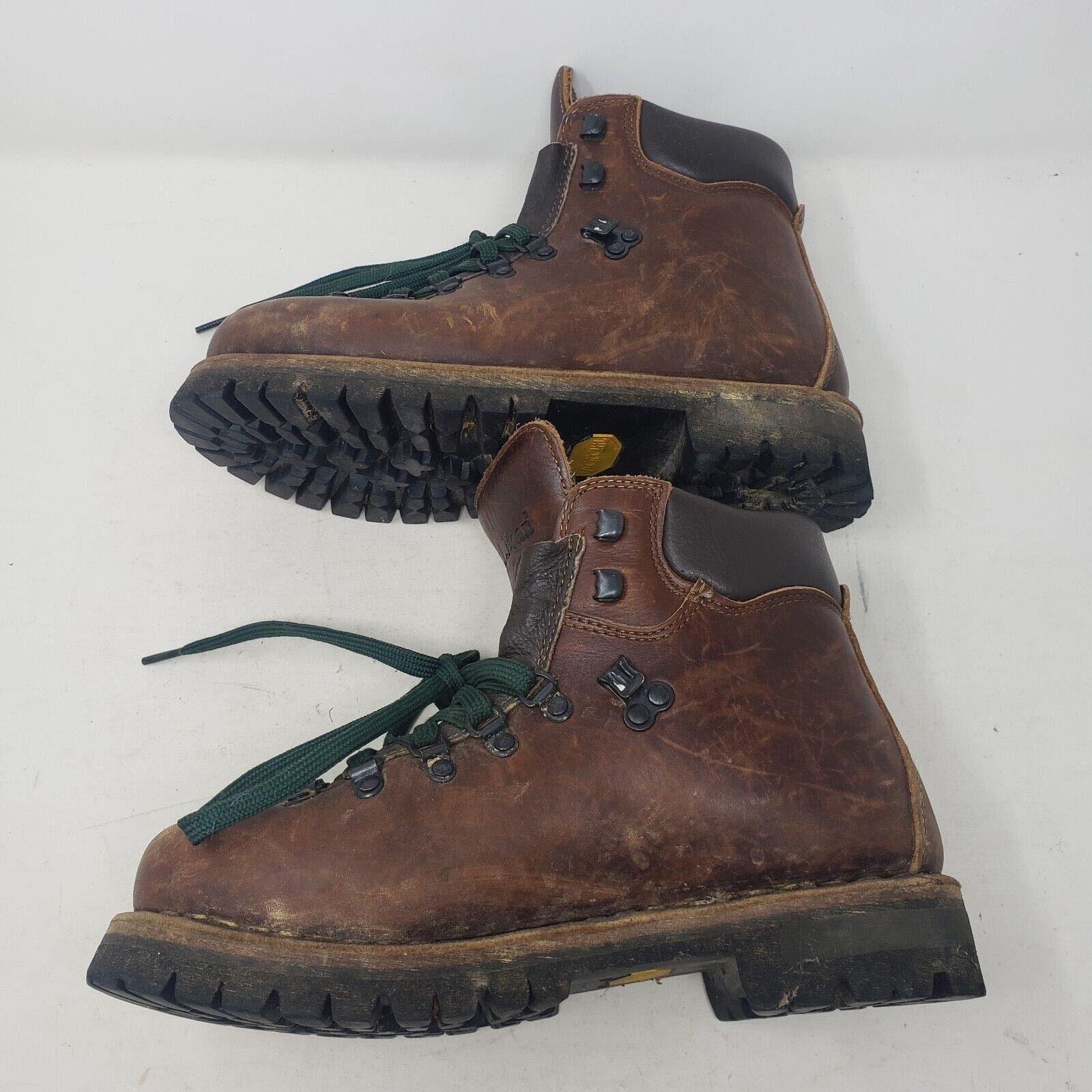 Vintage Scarpa LL Bean Brown Leather Norwegian Welt Hiking 