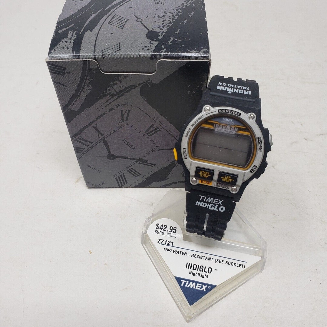 Rare TIMEX Indiglo Ironman 8 Lap Triathlon Memory Wrist Watch 77121K New in Box Vintage Athletic Timepiece Etsy Canada