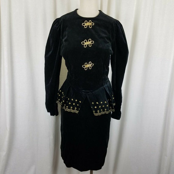 briggs ladies' long sleeve velvet dress Briggs Ladies' Size Small (4-6) Long Sleeve Velvet Dress, Black