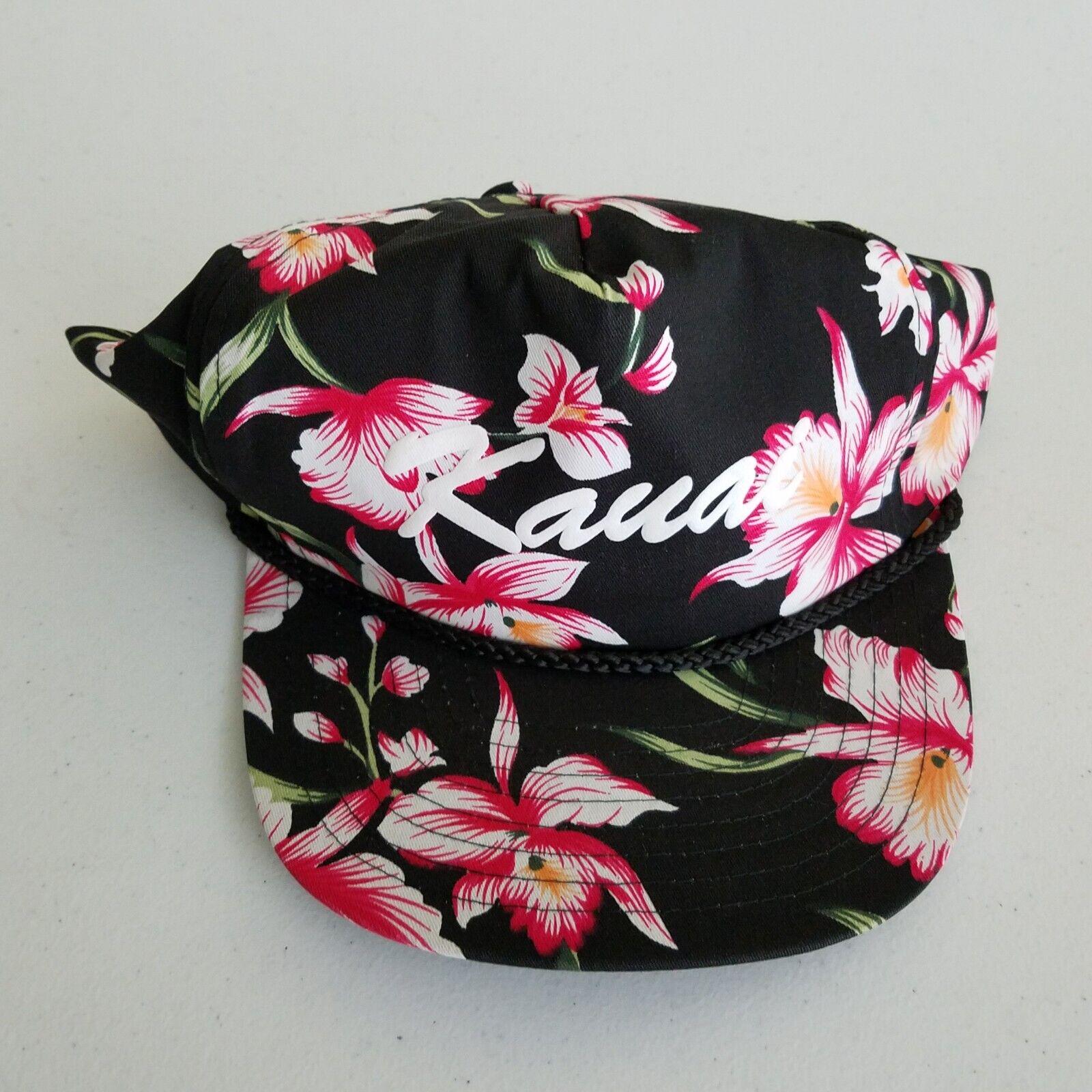 Vintage Kauai Hawaiian Hibiscus Flowers Baseball Hat Cap  display picture 1