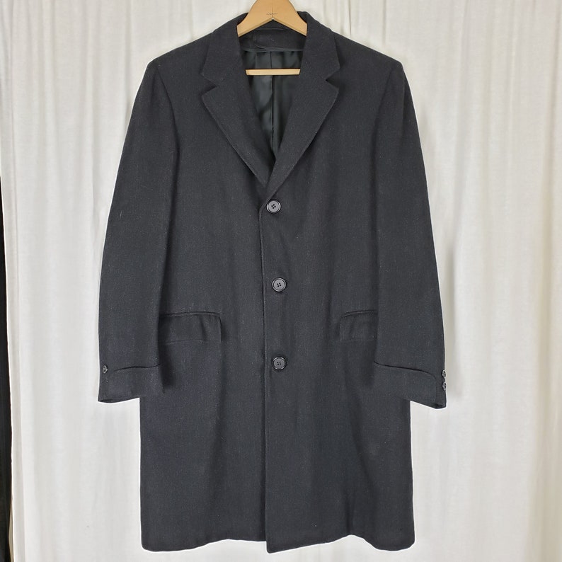 Asos Gray Harris Tweed Peacoat In Herringbone For Men