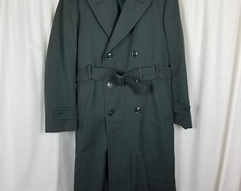 US Gov Issue Overcoat AG44 Wool Gabardine Lined Army Parka Green