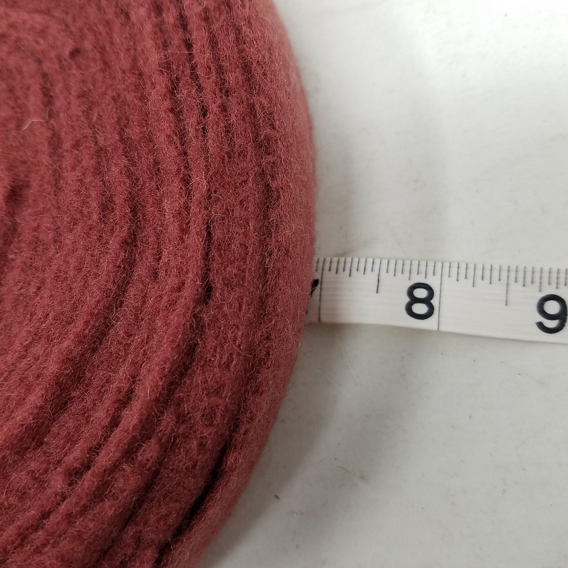 Vintage Rug Braiding Brick Red Roving Soft Wool Cashmere Strips Fabric
