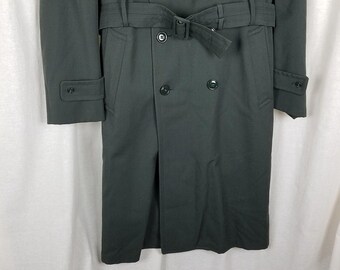 Vintage Military Issue Army Serge Green Wool Overcoat AG-44