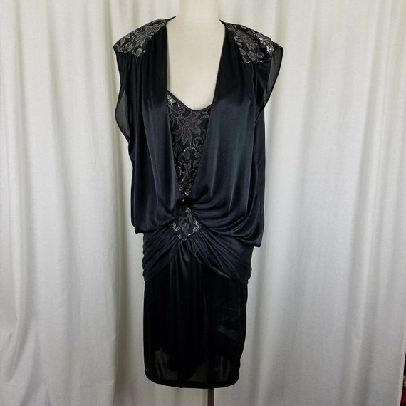 Vintage Steppin Out Ruched Blouson Formal Prom Cocktail Little Black Dress  Womens Size 9 Embellished Gathered - Etsy
