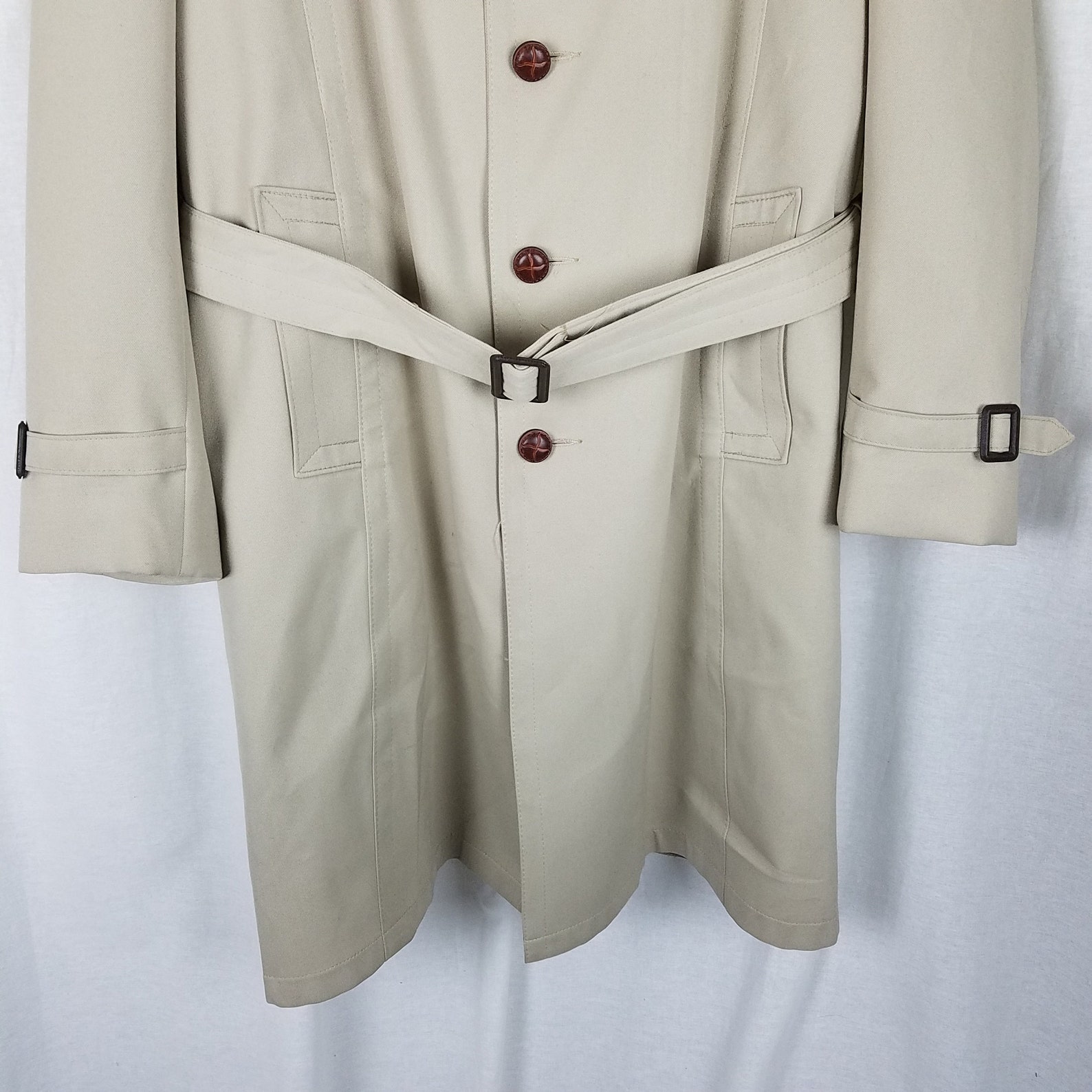Vintage John Weitz by Casualcraft Insulated Belted Trench Coat - Etsy