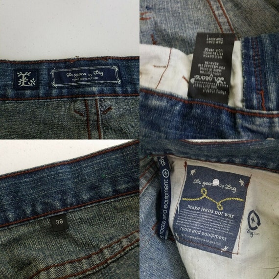 LRG Embellished GRAPHIC Patches Hip Hop Jeans Blu… - image 9