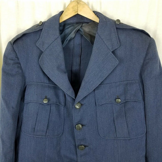 Vintage US Military Officers Jacket Blazer Suit Coat Lan-c-air 