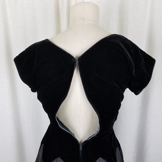 Vintage Jane Hodges New York Black Velvet Satin F… - image 5