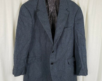 Vintage Brooks Brothers Herringbone Tweed Wool Sport Coat Jacket Blazer Mens size 45R Italy Business Career Professional