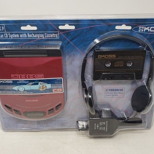 Reproductor de CD portátil para coche Koss DBBS vintage CDP420CP Adaptador de casete