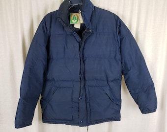 Veste Polaire Vintage Tennis Association Années 70 - Quart Zippé Bleu Taille Medium