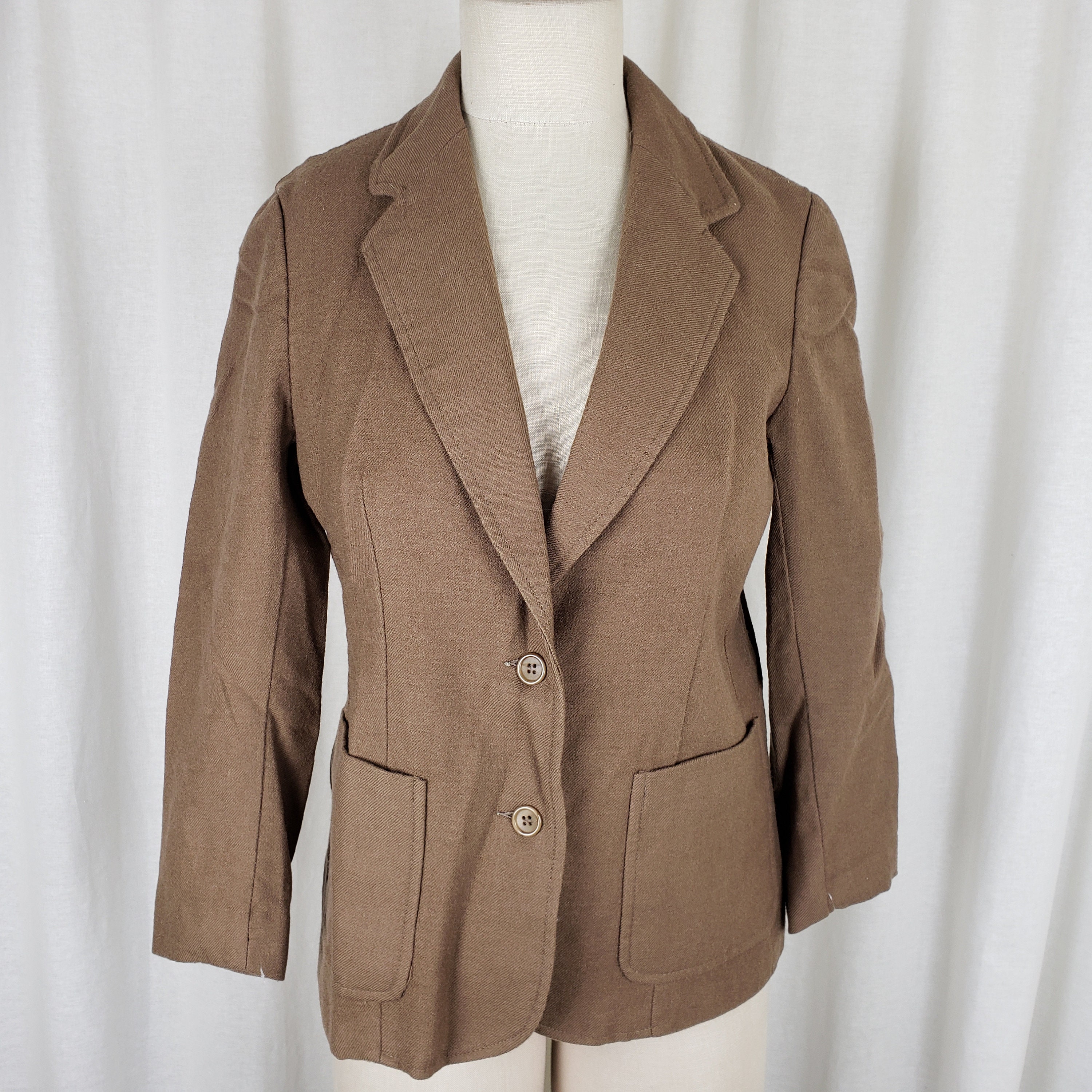 tan wool blazer