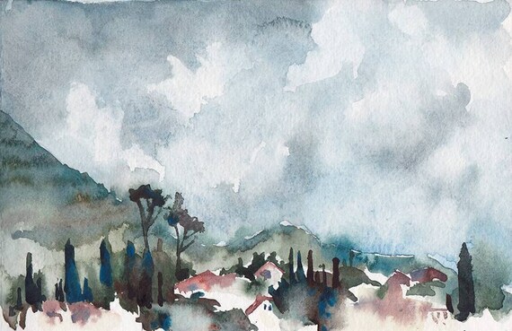 Florence Watercolor Florence Art Italy Watercolor Art Etsy