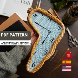 PDF Pattern Melted Clock