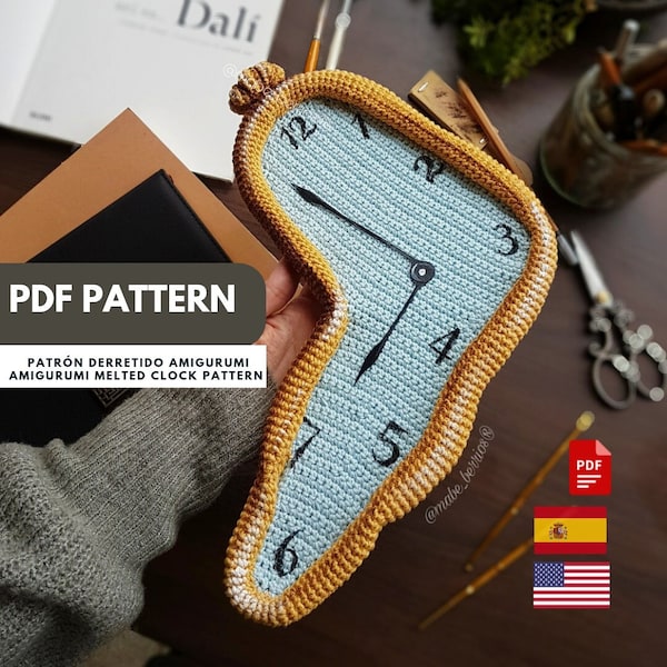 PDF Pattern Melted Clock