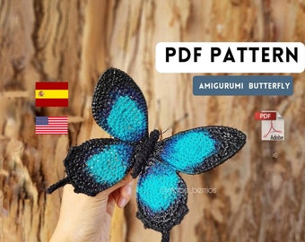 PATTERN/PATTERN Blue Morpho Butterfly Amigurumi