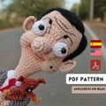 Mr Bean and Teddy amigurumi PDF pattern product logo
