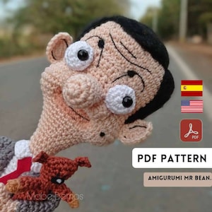 Mr Bean and Teddy amigurumi PDF pattern