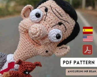 Mr Bean and Teddy amigurumi PDF pattern