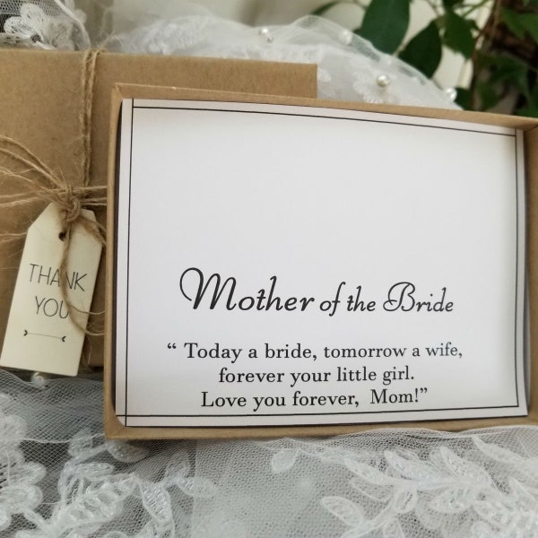 Mother of the Bride gift box. Mother of the Earring gift box. Mother of the Necklace gift box.