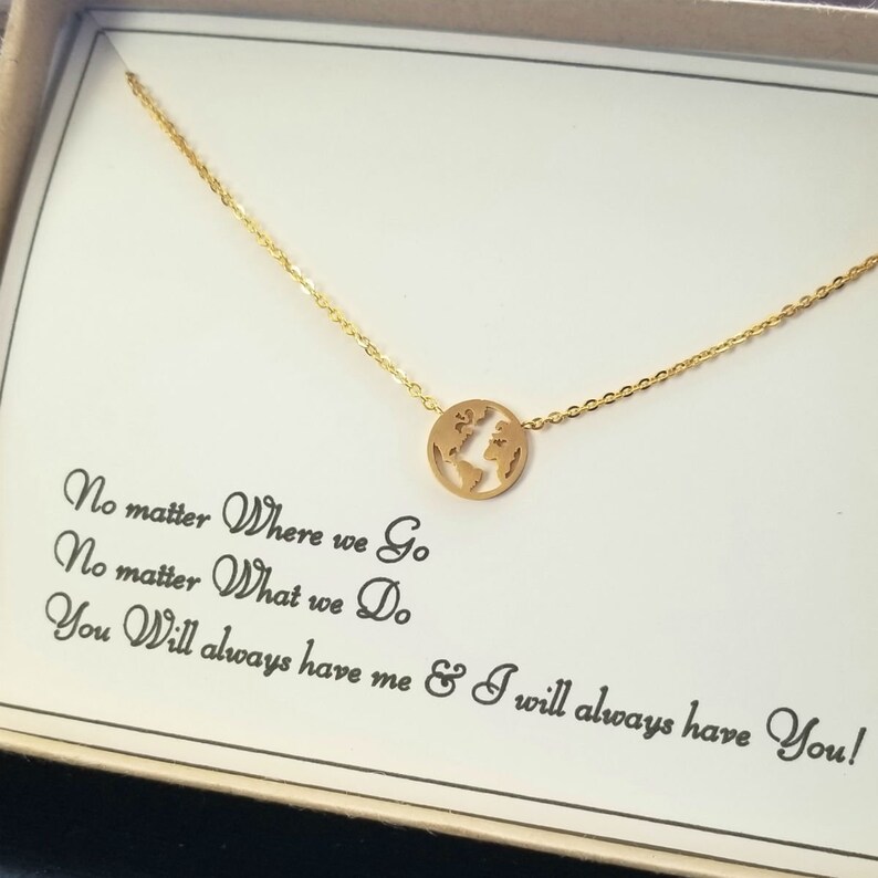 Graduated Necklace Long distance Necklace Graduated Gift Initial Map necklace. Map Necklace Friendship Necklace