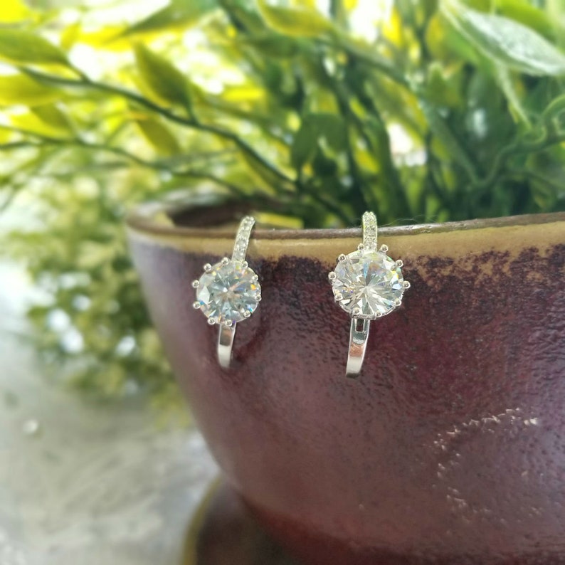 Bridesmaid Earring AAA+ Zirconia Round Earring Round Cubic Zirconia Earring Bridal Earring.