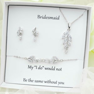 Minimalist SILVER, Gold ,ROSE GOLD Tiny Olive leaf Earring ,Necklace, bracelet Set. Bridal 3set Jewelry, Bridesmaid Jewelry.-3 Colors