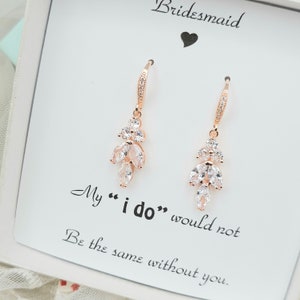 Olive Leaf with Cubic Zirconia Hook Earring. Bridesmaid Eadrring. Bridal Earring. ROSE GOLD, Silver Earring. Wedding Earring.