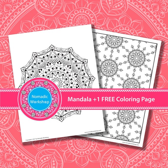 Mandala 1 Free Coloring Page Coloring For Adults Handmade Drawing Illustration Coloring For Grownups Coloring For Anxiety Relief